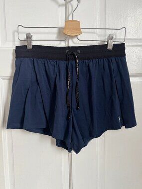 Bandit Women's Vento Split Shorts Medium Navy Blue Running Lightweight Side Slit
